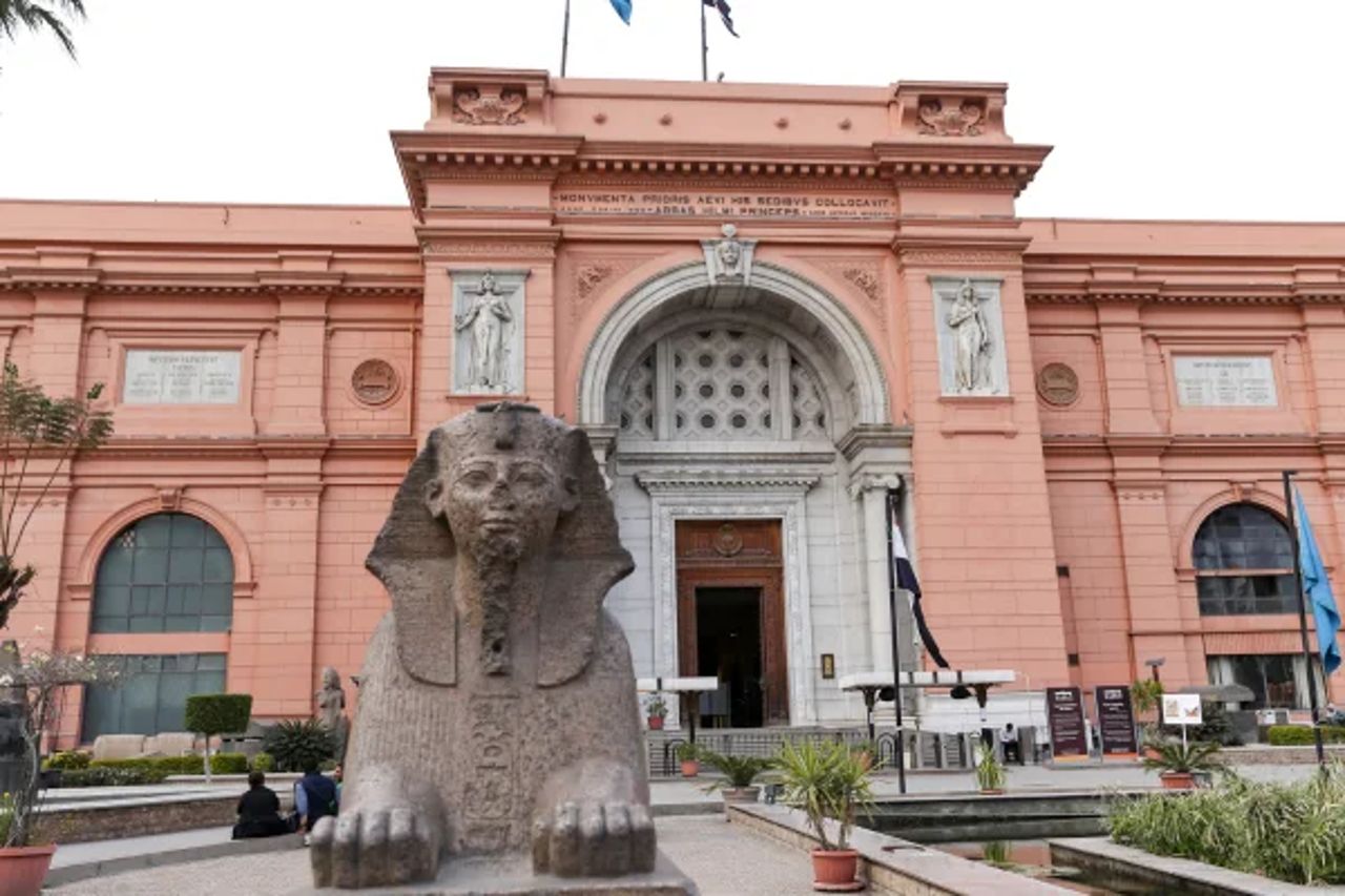 Galleries of the Egyptian Museum in Cairo